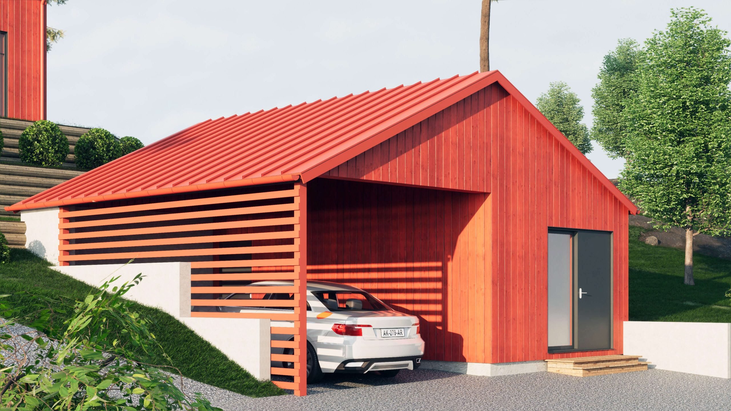 Dubbelgarage ritning för garage