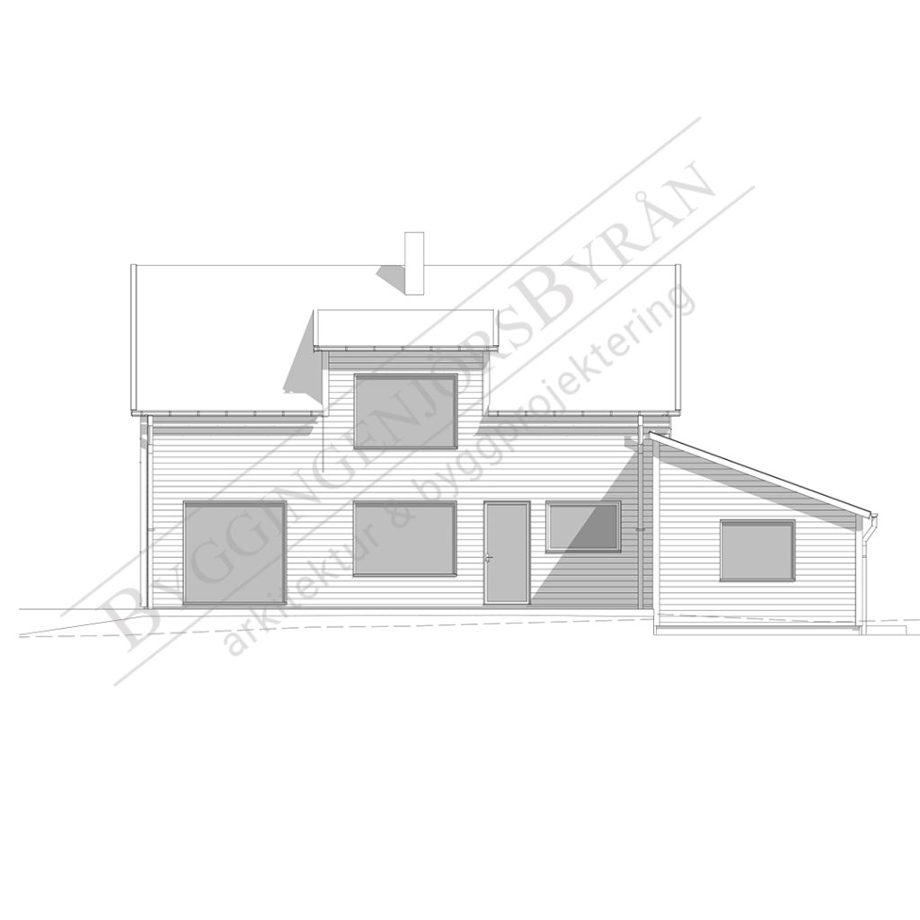 Villa 9449 fasadritning