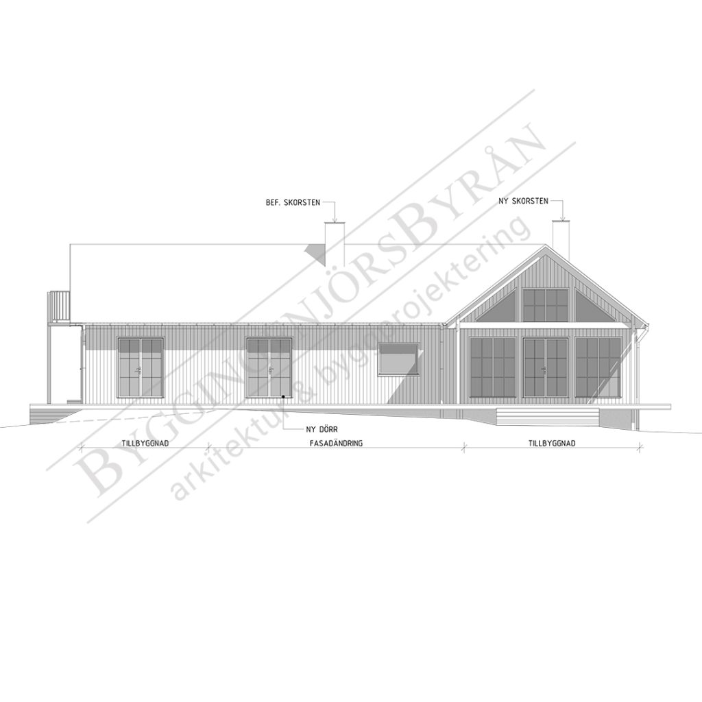Villa 9455 fasadritning