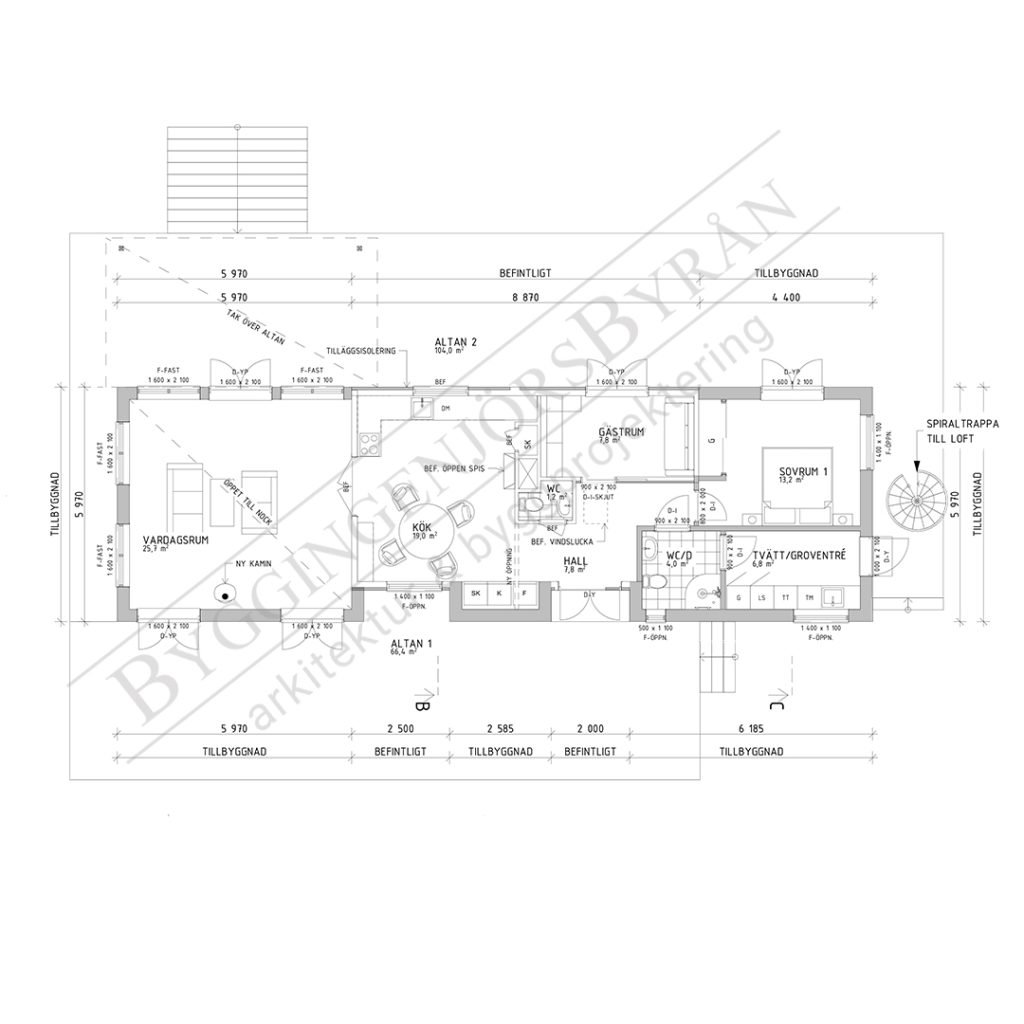 Villa 9455 planlösning entreplan