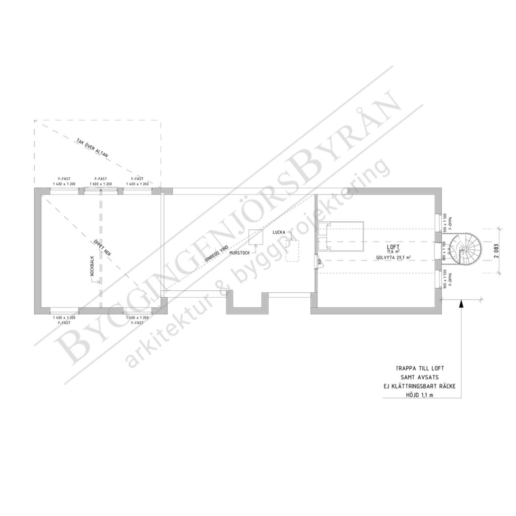 Villa 9455 planlösning loft