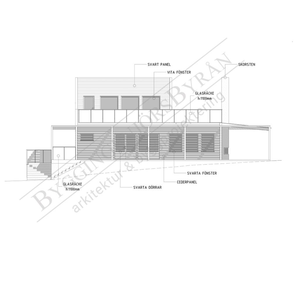 Villa 10056 fasadritning