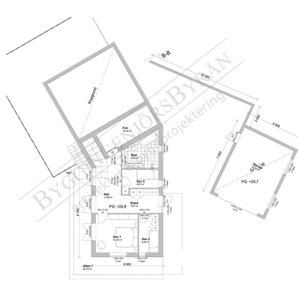 Villa 6649 planritning entreplan