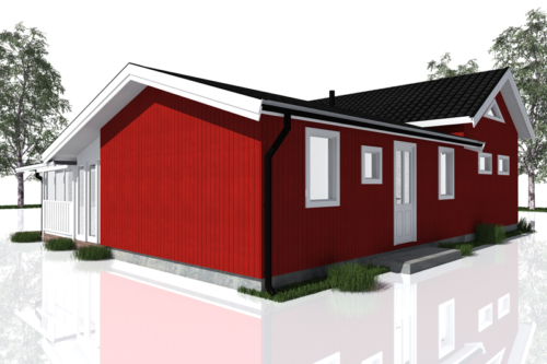 Efter - Framsida mot nordost