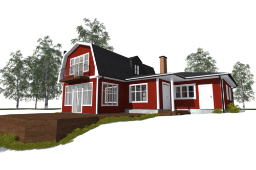 Efter - Framsida mot nordost