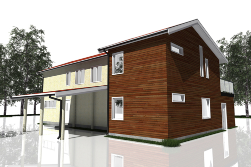 Efter - Framsida mot nordost