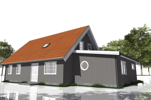 Efter - Framsida mot nordväst