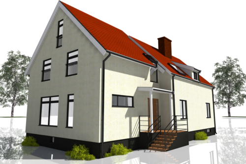 Efter - Framsida mot norr