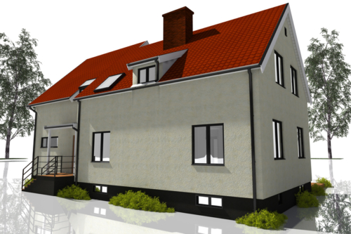 Efter - Framsida mot väster