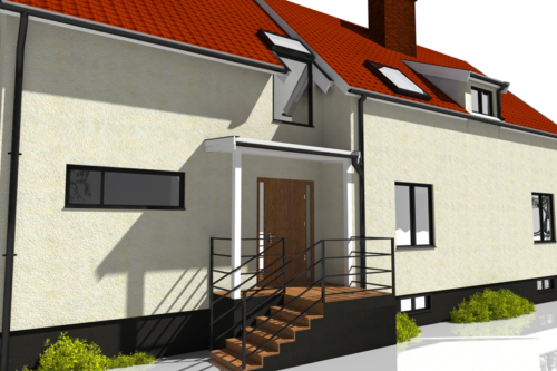 Efter - Framsida, ny entré 1