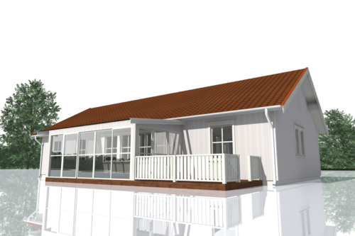 Före - Baksida mot väster