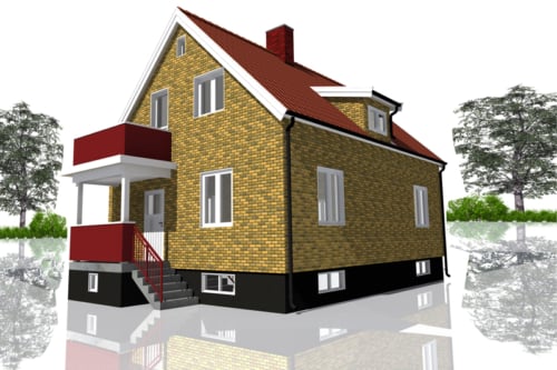 Före - Framsida mot norr