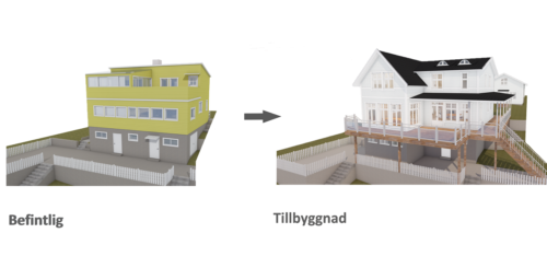 Husmodell 1970 - Utvändig vy 1