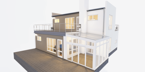 Husmodell 2084 - Utvändig vy 1