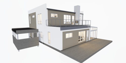 Husmodell 2084 - Utvändig vy 2