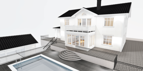 Husmodell 2098 - Utvändig vy 1