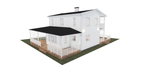 Husmodell 3104 - Utvändig vy 3