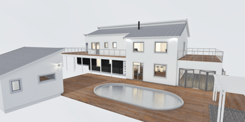 Husmodell 3360 - Utvändig vy 2