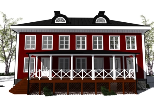 Husmodell 351 - Baksida mot Söder