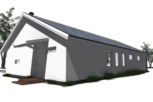 Husmodell 575 - Baksida mot Nordost