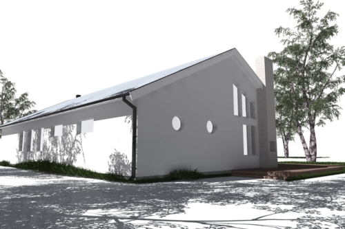 Husmodell 575 - Baksida mot Nordväst