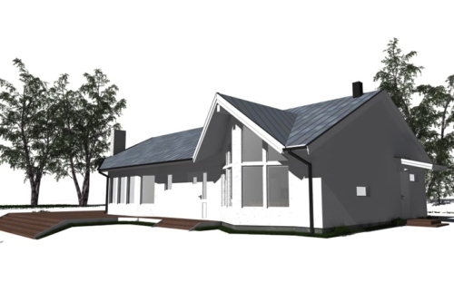 Husmodell 575 - Framsida mot Sydost