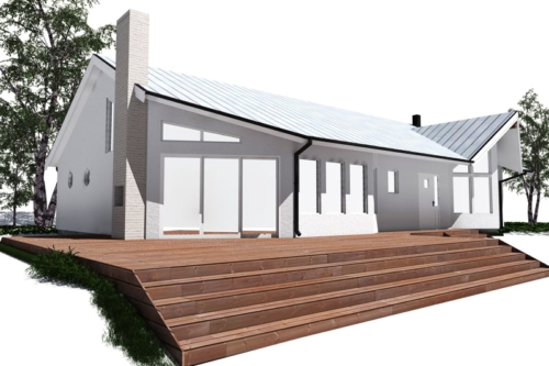 Husmodell 575 - Framsida mot Sydväst