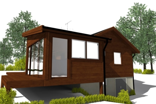 Husmodell 632 - Baksida mot Söder