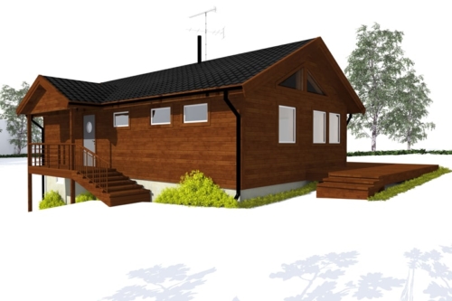 Husmodell 632 - Framsida mot Norr