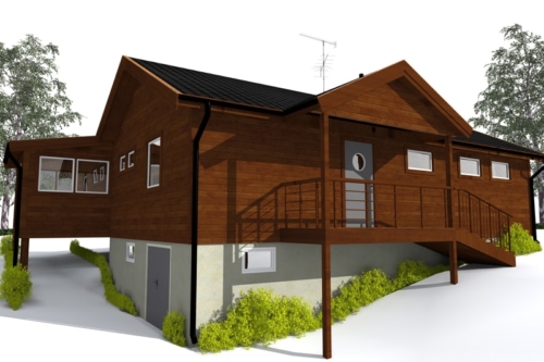 Husmodell 632 - Framsida mot Öster