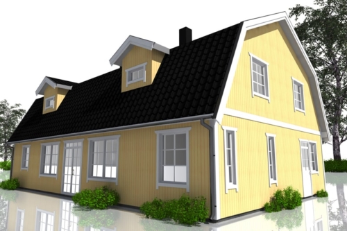 Husmodell 659 - Baksida mot Sydost