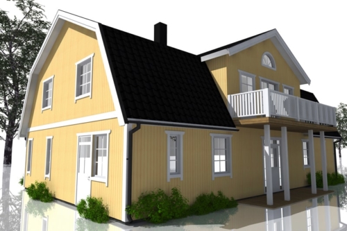 Husmodell 659 - Framsida mot Nordost