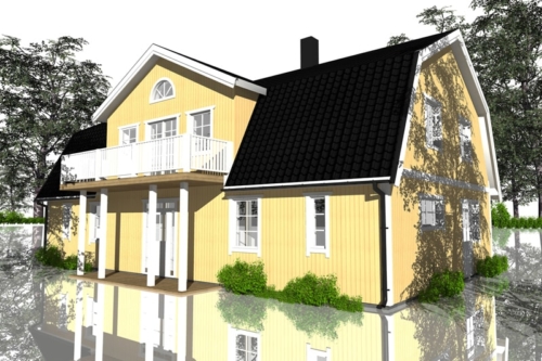 Husmodell 659 - Framsida mot Nordväst