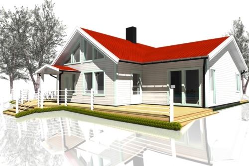 Husmodell 703 - Framsida mot Norr