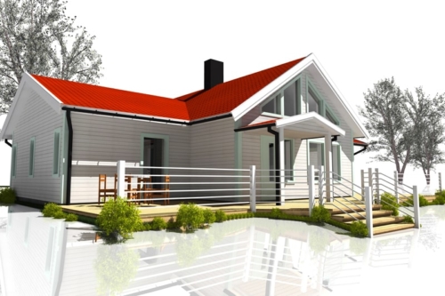 Husmodell 703 - Framsida mot Öster