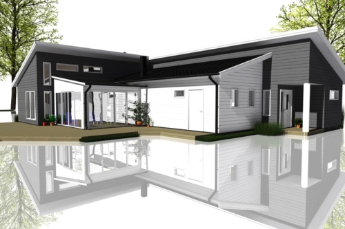 Husmodell 788 - Framsida mot Väster 2