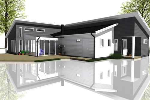 Husmodell 788 - Framsida mot Väster