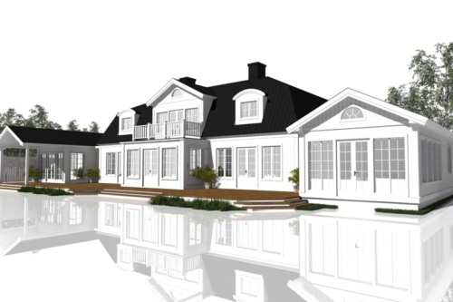 Husmodell 874 - Baksida mot Sydväst