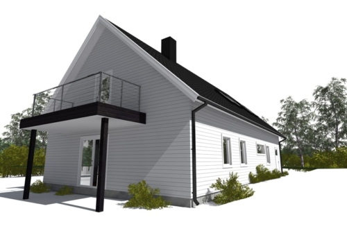 Husmodell 986 - Baksida mot Sydost