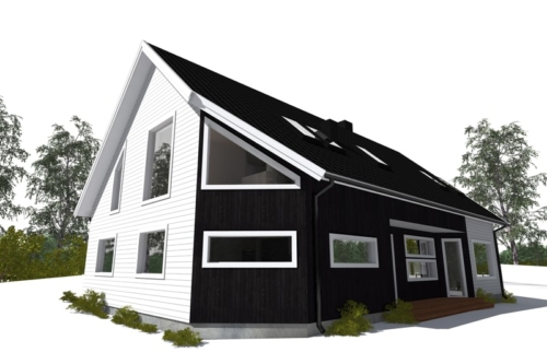 Husmodell 986 - Framsida mot Nordväst