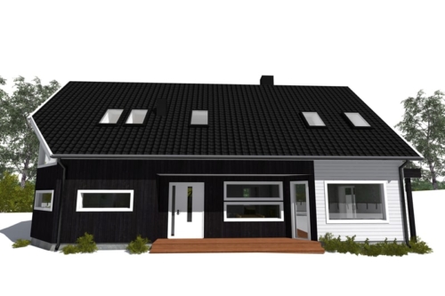 Husmodell 986 - Framsida mot Väster